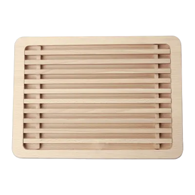 HOLZ BROTBRETT MIT GITTER
