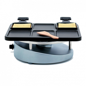 raclette plate for 6 people blue and black
