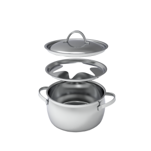 Stainless steel fondue pot