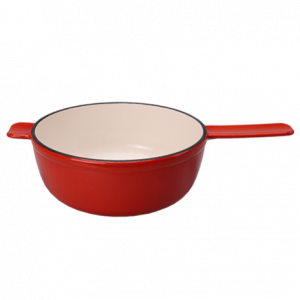 fondue caquelon rouge