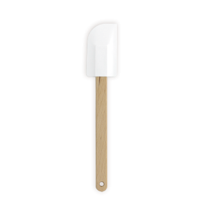 Dough scraper with PE spoon and wooden handle
