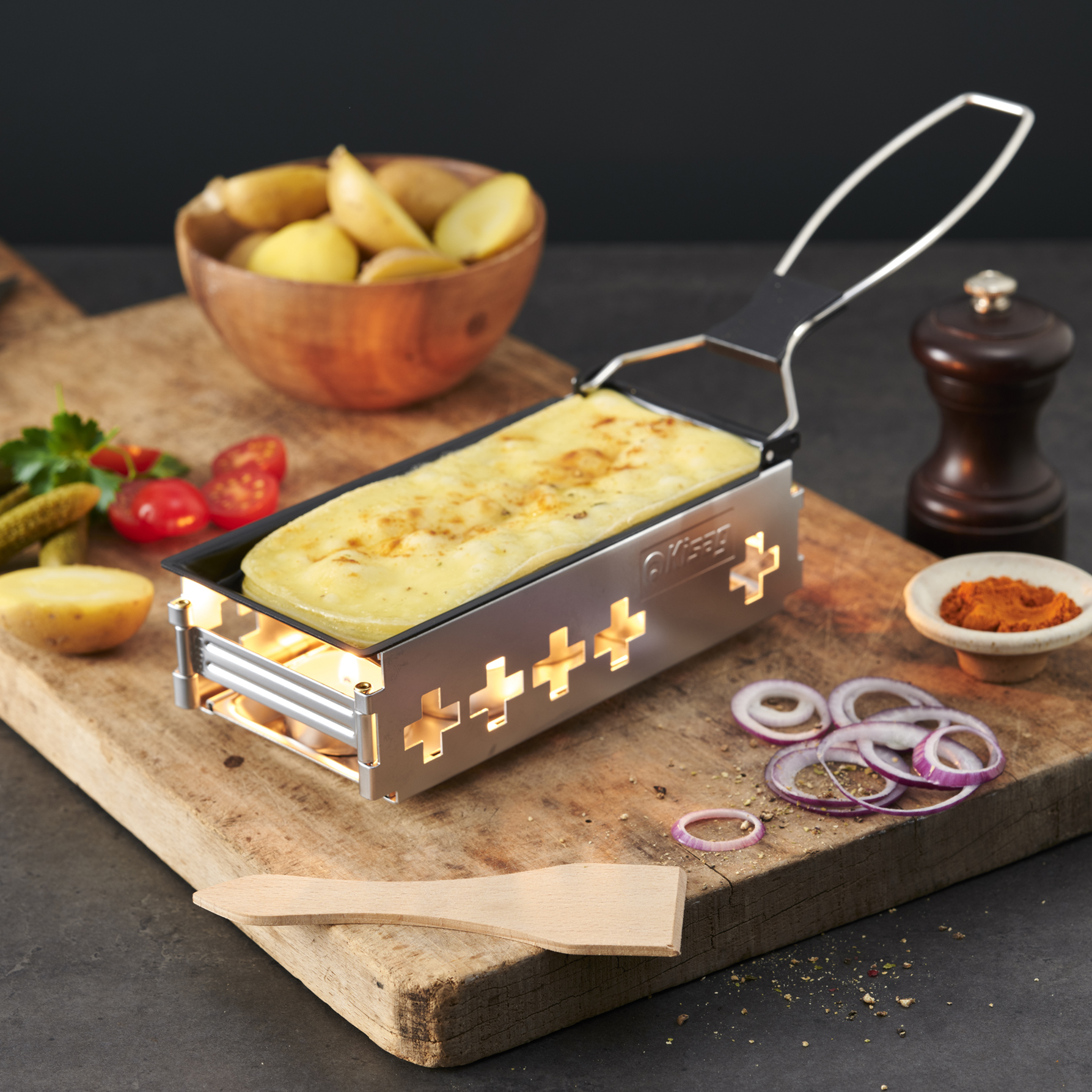 Durable Mini Raclette Candlelight Cheese Melter Pan for Home for Kitchen